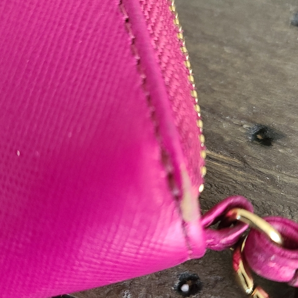 Tory Burch Robinson Small Zip Around Wallet Wristlet Pink - Picture 7 of 7